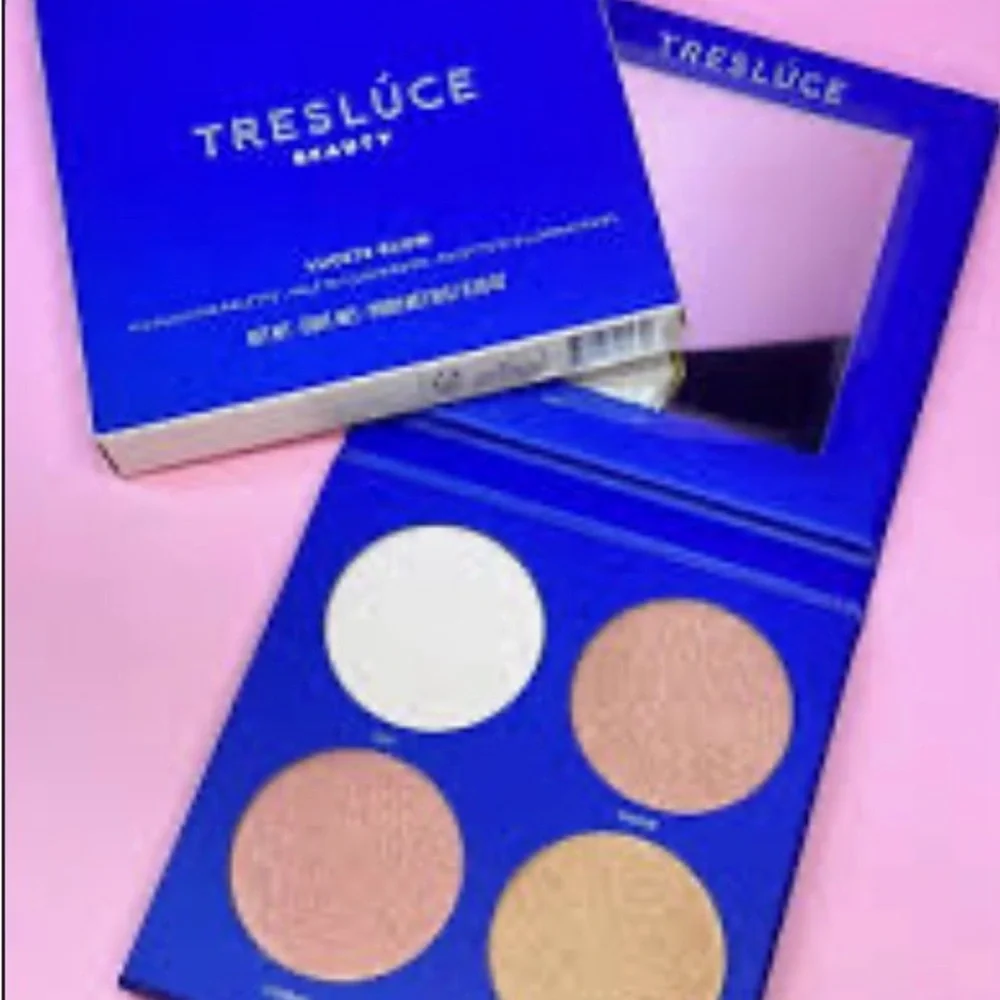 Tresluce LUCETE GLOW Face Palette with Cream and Tan Shades on